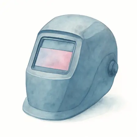 Water color illustrative image of a generic 9.3 sq. in. Auto-Darkening Welding Helmet
