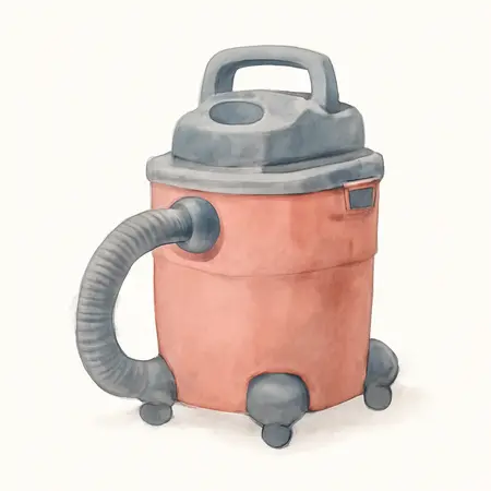Water color illustrative image of a generic 9 Gallon  4.5 Peak Horsepower Wet/Dry Vacuum