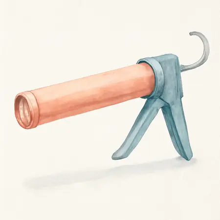 Water color illustrative image of a generic 9 In. Caulking Gun