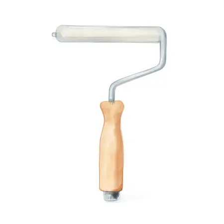 Water color illustrative image of a generic 9 In. Paint Roller Frame - Good Quality