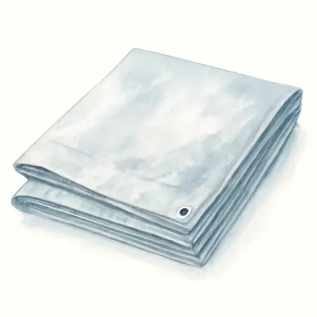 Water color illustrative image of a generic HFT 9 ft. 4 in. x 11 ft. 4 in. Silver/Heavy Duty Reflective All-Purpose/Weather-Resistant Tarp