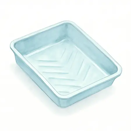 Water color illustrative image of a generic 9 in. Disposable Paint Tray Liners, 5 Pk.