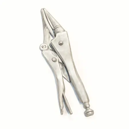 Water color illustrative image of a generic 9 in. Long Nose Locking Pliers