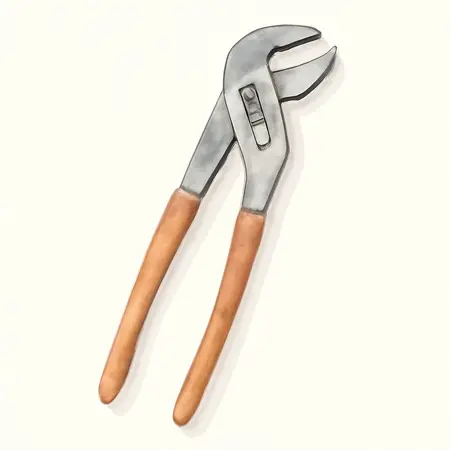 Water color illustrative image of a generic 9 in. Adjustable Joint Channel Pliers