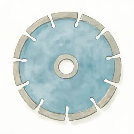Water color illustrative image of a generic 9 in. Segmented Rim Diamond Blade