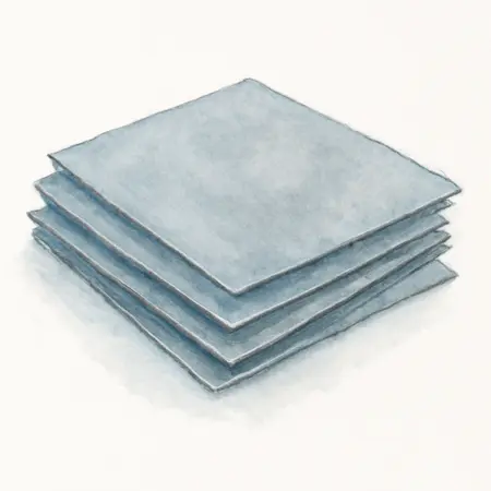 Water color illustrative image of a generic 9 in. x 11 in. 1200 Grit Wet/Dry Sanding Sheets with Aluminum oxide Grain, 5-Pack