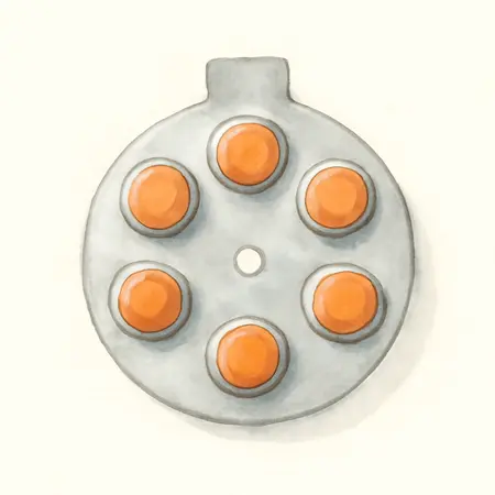 Water color illustrative image of a generic A10 Hearing Aid Batteries, 24 Pk.