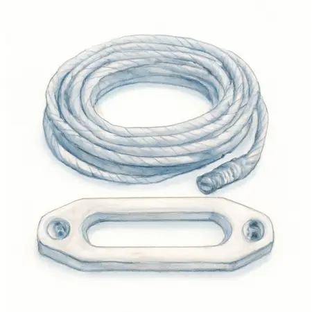 Water color illustrative image of a generic ATV/UTV Synthetic Rope & Fairlead Kit