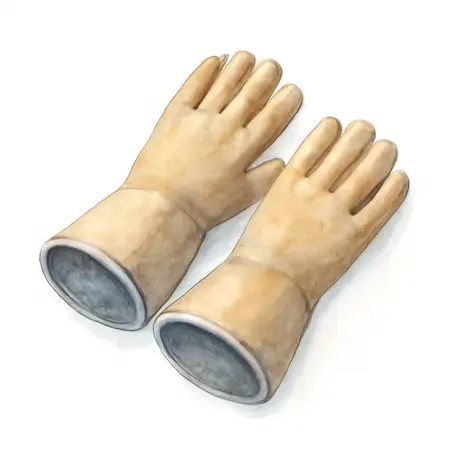 Water color illustrative image of a generic Abrasive Blasting Cabinet Gloves