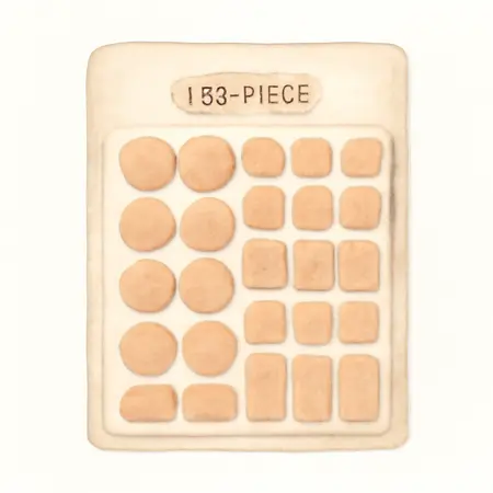 Water color illustrative image of a generic Adhesive Felt Pads, 133 Piece