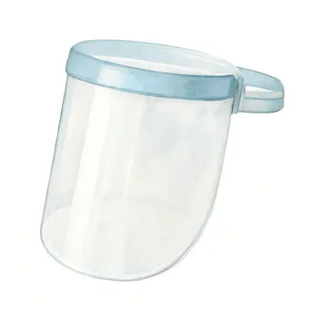 Water color illustrative image of a generic Adjustable Face Shield