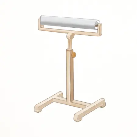 Water color illustrative image of a generic 250 lb. Capacity Adjustable Roller Stand with Edge Guide