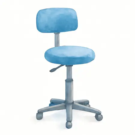 Water color illustrative image of a generic PITTSBURGH Adjustable Shop Stool with Backrest, Blue