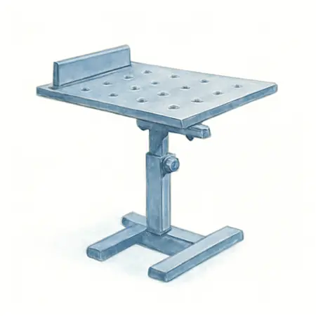 Water color illustrative image of a generic Adjustable Steel Welding Table