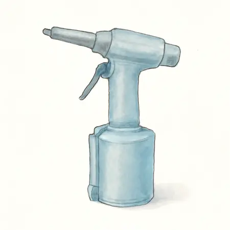 Water color illustrative image of a generic Air Hydraulic Riveter
