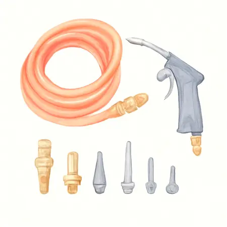 Water color illustrative image of a generic Air Tool Accessory Kit, 17 Pc.