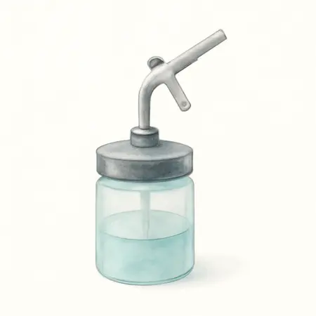 Water color illustrative image of a generic Airbrush Cleaning Bottle