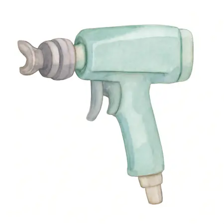 Water color illustrative image of a generic Airless Paint Spray Gun