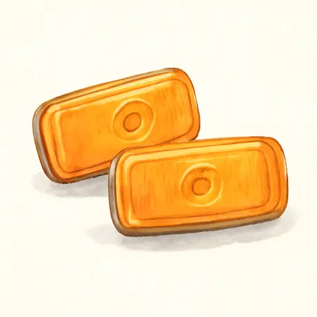 Water color illustrative image of a generic Amber LED Clearance Marker Lamps, 2 Pack