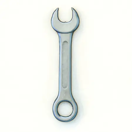 Water color illustrative image of a generic Anti-Slip Grip Professional Metric Combination Wrench Set, 14 Pc.