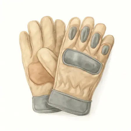 Water color illustrative image of a generic Anti-Vibration Mechanics Gloves, Large