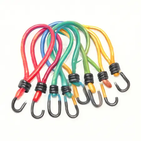 Water color illustrative image of a generic Assorted Length Elastic Stretch Cords, 12 Piece