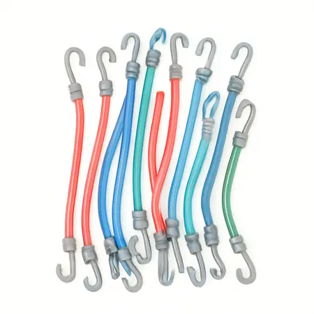 Water color illustrative image of a generic Assorted Length Elastic Stretch Cords, 18 Piece