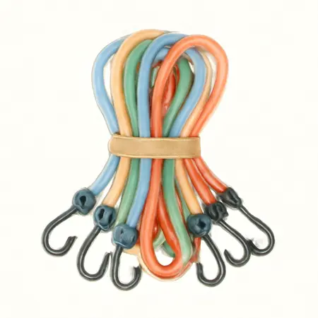 Water color illustrative image of a generic Assorted Length Elastic Stretch Cords, 23 Pc.