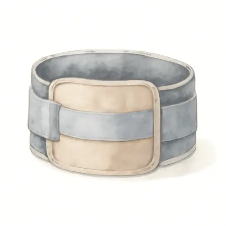 Water color illustrative image of a generic Back Support Belt with Reflector, Large