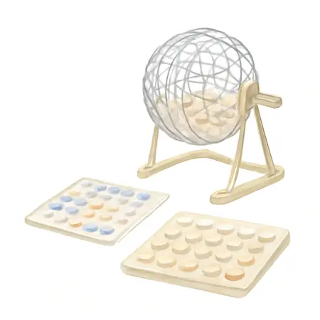 Water color illustrative image of a generic Bingo Game Set