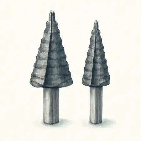 Water color illustrative image of a generic Black Oxide Step Drill Bit Set, 2 Piece