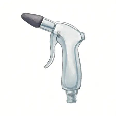 Water color illustrative image of a generic Blow Gun with Safety Tip and Rubber Tip