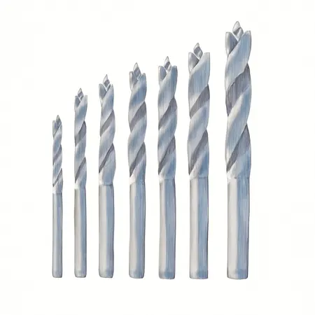 Water color illustrative image of a generic Brad Point Wood Drill Bit Set, 7 Pc.
