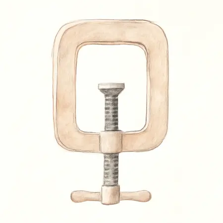 Water color illustrative image of a generic CHICAGO ELECTRIC Butt Welding Clamps, 8 Piece