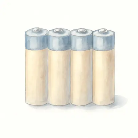Water color illustrative image of a generic C PRIME POWER Alkaline Batteries, 4 Pack