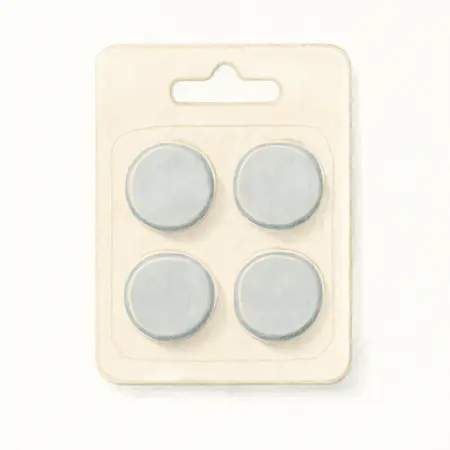 Water color illustrative image of a generic CR2025 Lithium Button Cell Batteries, 4 Pack