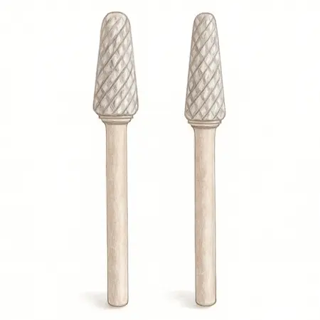 Water color illustrative image of a generic Carbide Rasp Set with 1/8 in. Shank, 2 Piece