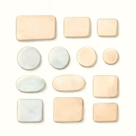 Water color illustrative image of a generic Ceramic Magnet Assortment, 16 Piece
