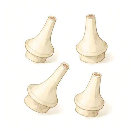 Water color illustrative image of a generic Ceramic Nozzle Assortment Set, 4-Pack