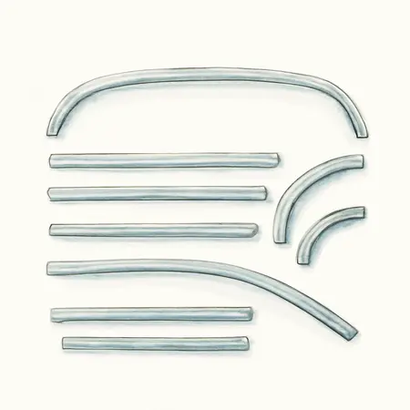Water color illustrative image of a generic Chrome Trim Kit for Series 3 42 in. Roll Cab