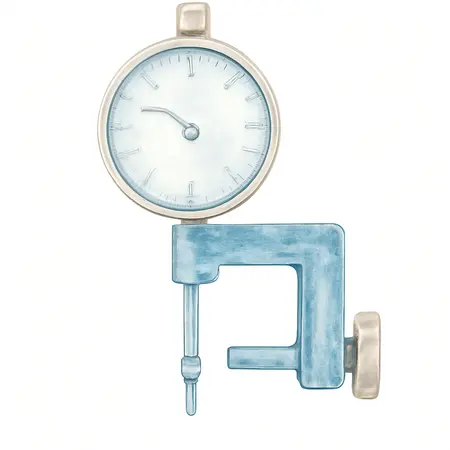 Water color illustrative image of a generic Clamping Dial Indicator