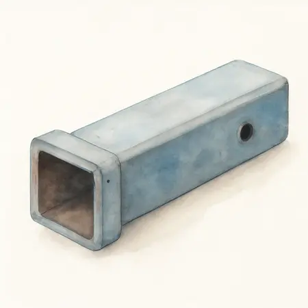 Water color illustrative image of a generic Class III 18 in. x 2 in. Standard Receiver Tube