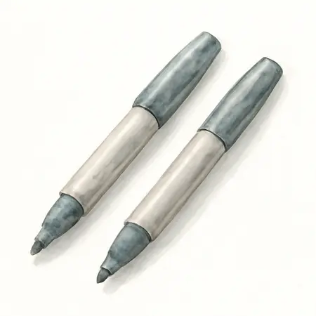 Water color illustrative image of a generic Clog-Resistant Jobsite Permanent Markers, 2-Pack