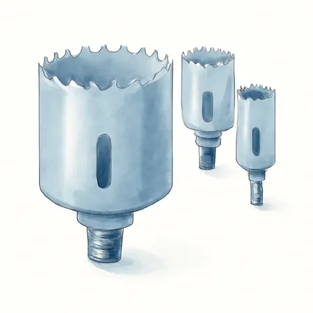 Water color illustrative image of a generic Cobalt Bi-Metal Impact Rated Thin Wall Hole Saw Set, 3 Pc.