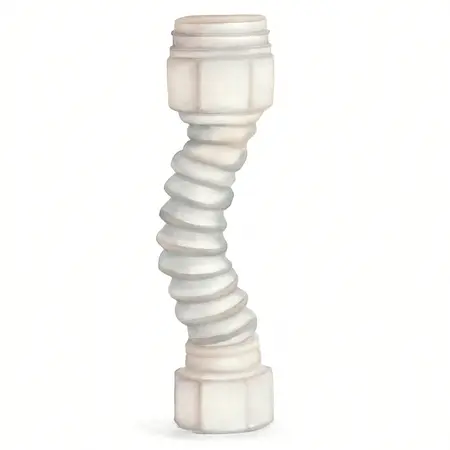 Water color illustrative image of a generic Coiled Spring Faucet Connector and Hose Saver