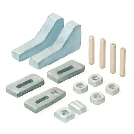 Water color illustrative image of a generic Combination Step Block and Clamp Set, 58 Pc.
