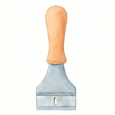 Water color illustrative image of a generic Comfort Grip Scraper