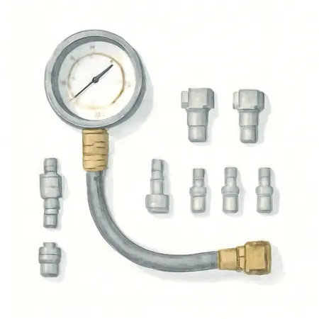 Water color illustrative image of a generic Compression Test Kit, 8 Piece