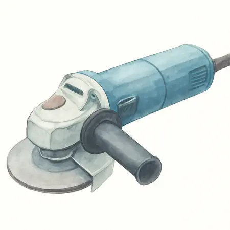 Water color illustrative image of a generic 11 Amp 4-1/2 in. Paddle Switch Angle Grinder