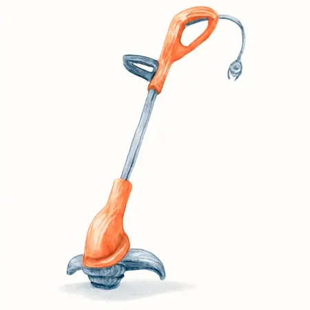 Water color illustrative image of a generic 5.5 Amp 15 in. Electric String Trimmer